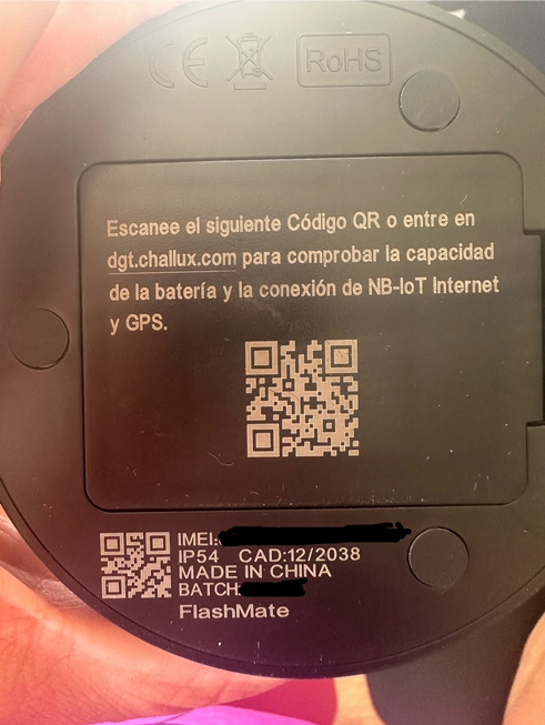 Introducir IMEI luz V16